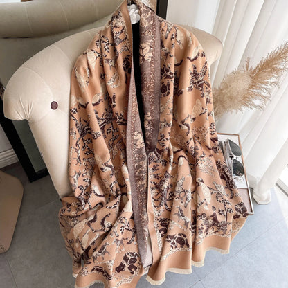 Luxurious Ethnic Cashmere Scarf - Double-Sided Charm - MANDOTOS
