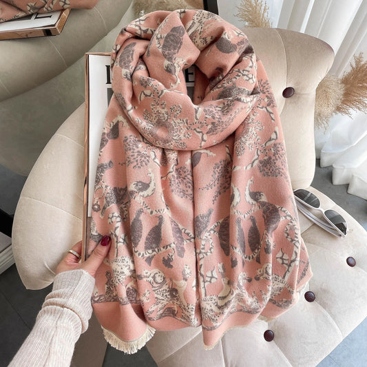 Luxurious Ethnic Cashmere Scarf - Double-Sided Charm - MANDOTOS