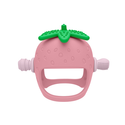 Strawberry-Shaped Silicone Baby Teether Glove - MANDOTOS