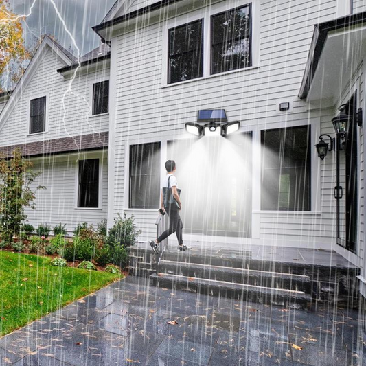 Solar Outdoor Motion Sensor Light - 3000LM Super Bright Security Flood Light - MANDOTOS