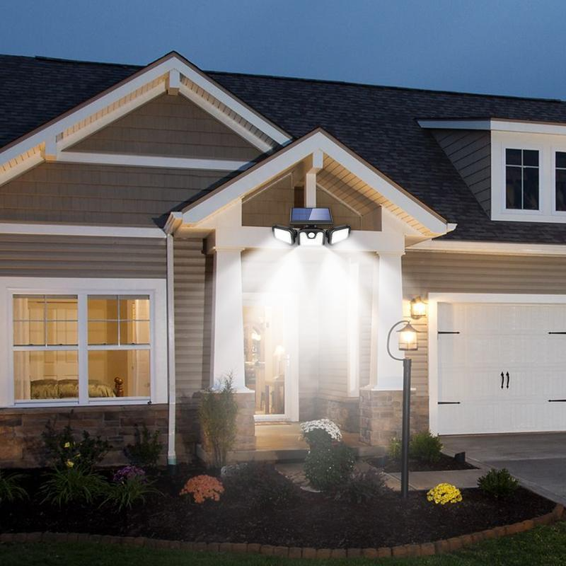 Solar Outdoor Motion Sensor Light - 3000LM Super Bright Security Flood Light - MANDOTOS