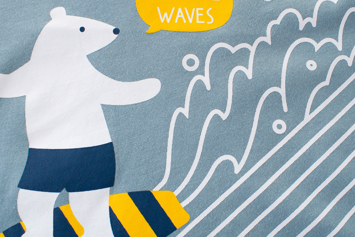 Children's short-sleeved baby T-shirts for boys by Ancient Energy, featuring colorful, comfortable cotton fabric.