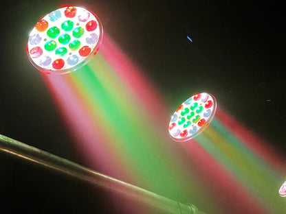 19x15W RGBW 4in1 Beam Wash Zoom Circle Control LED Moving Head Light Professional Machine DMX512 DJ Bar Stage Lights Effect - MANDOTOS