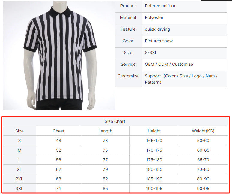 Black & White Referee Shirts/Jerseys Two Free Whistles
