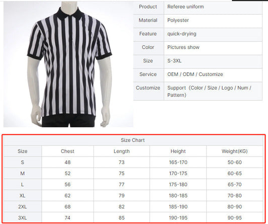 Black & White Referee Shirts/Jerseys Two Free Whistles