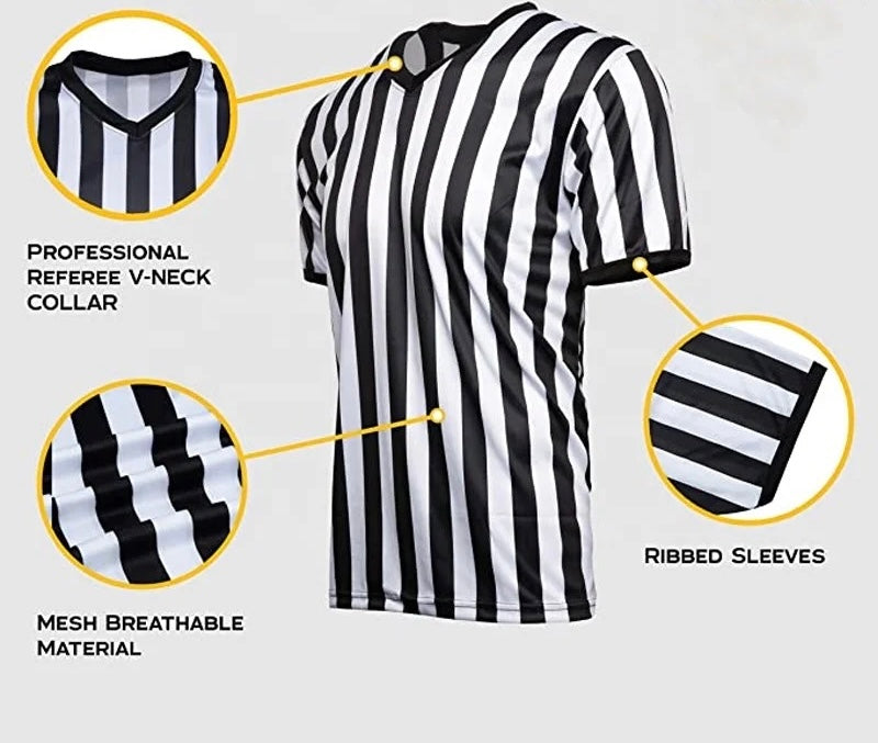 Black & White Referee Shirts/Jerseys Two Free Whistles