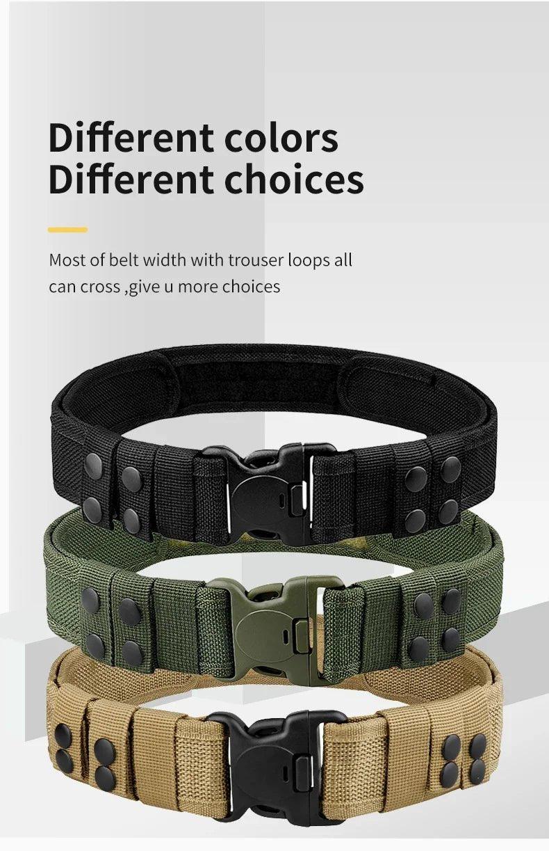 1pc Quick Release Tactical Belt for Men Fashion Style Combat Belt for Outdoor Activities and Fishing - MANDOTOS