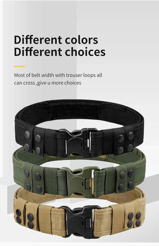 1pc Quick Release Tactical Belt for Men Fashion Style Combat Belt for Outdoor Activities and Fishing - MANDOTOS
