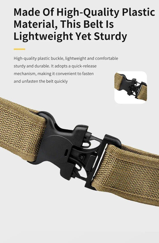 1pc Quick Release Tactical Belt for Men Fashion Style Combat Belt for Outdoor Activities and Fishing - MANDOTOS