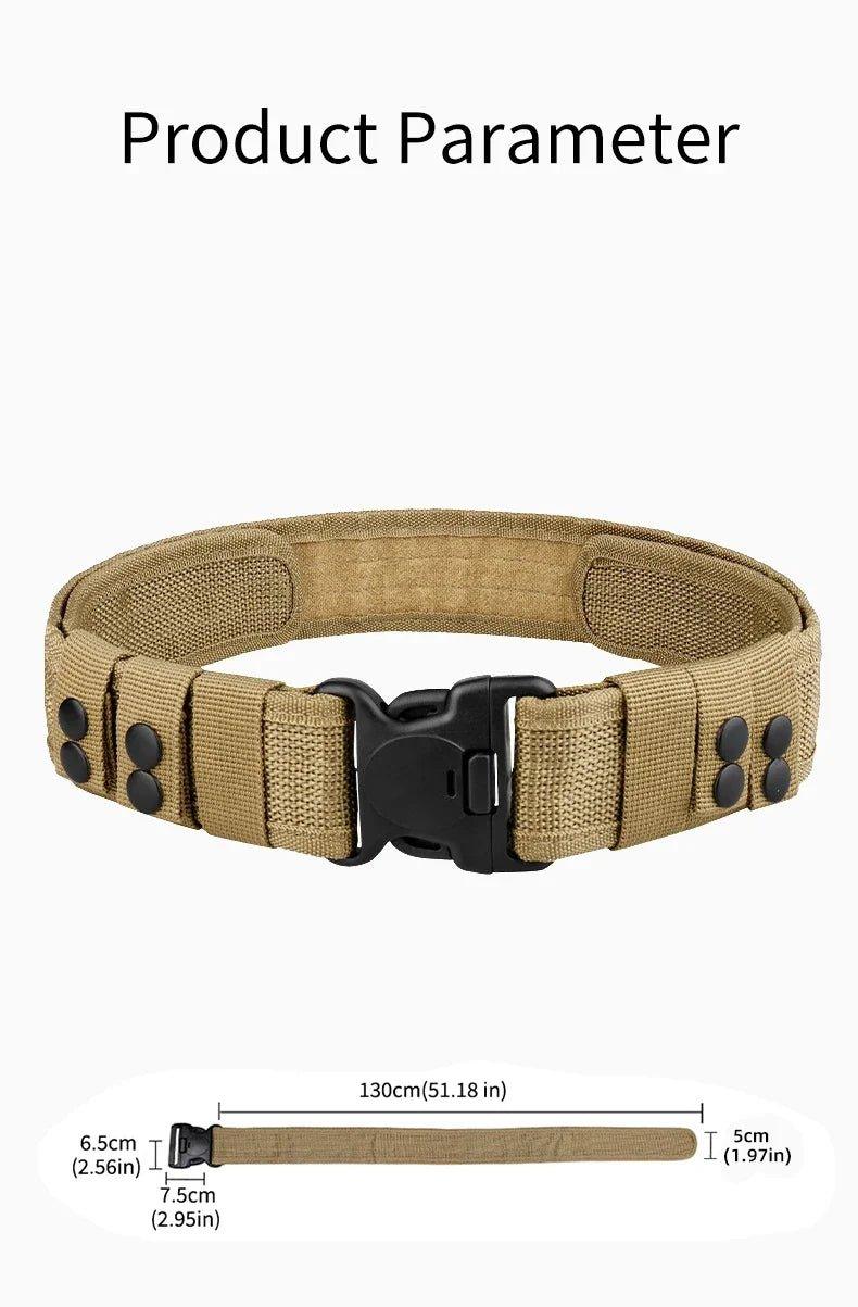 1pc Quick Release Tactical Belt for Men Fashion Style Combat Belt for Outdoor Activities and Fishing - MANDOTOS