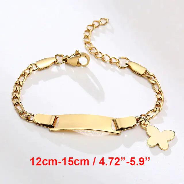 Gold Butterfly Charm Bracelet for Kids - MANDOTOS