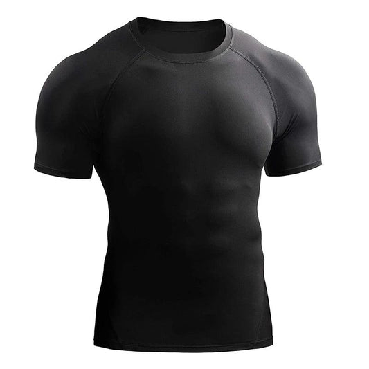 2025 Compression T Shirt Men Summer Sportswear Running T-shirt Elastic Quick Dry Sport Tops Tee Athletic Gym Workout Shirts Men - MANDOTOS