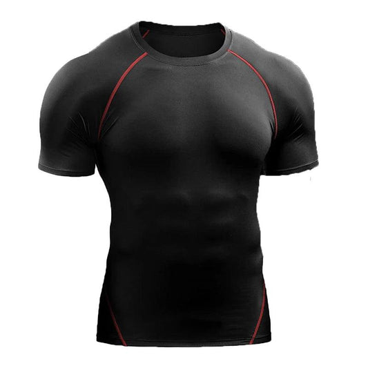 2025 Compression T Shirt Men Summer Sportswear Running T-shirt Elastic Quick Dry Sport Tops Tee Athletic Gym Workout Shirts Men - MANDOTOS