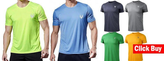 2025 Compression T Shirt Men Summer Sportswear Running T-shirt Elastic Quick Dry Sport Tops Tee Athletic Gym Workout Shirts Men - MANDOTOS