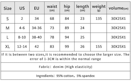 2025 Summer New Women's High-waisted Sexy Jeans Denim Shorts with Button - MANDOTOS