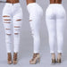 2025 Women's Stretch Skinny Ripped Hole Washed Denim Jeans Female High Waist Pencil Y2k Pants Jeans Ladies Casual Trousers Pants - MANDOTOS