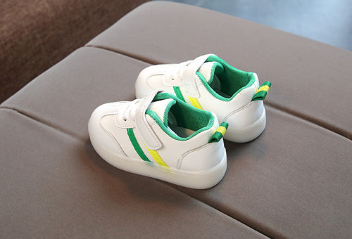 Kimmy White LED Sneakers by Ancient Energy featuring glowing soles and stylish design for casual wear