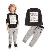 Kids boys cotton long-sleeve T-shirt and pants clothing set by Ancient Energy for boys aged 3-7, suitable for spring and autumn.