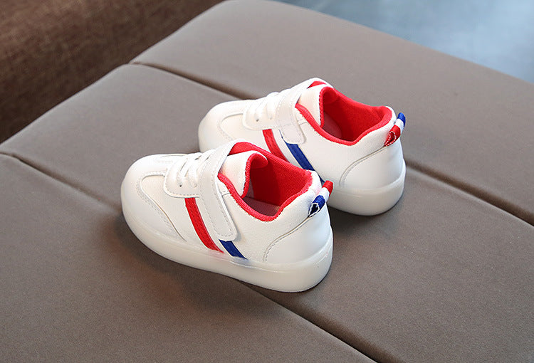 Ancient Energy Kimmy White LED Sneakers shoes with glowing soles and stylish design, perfect for casual wear and night outings.
