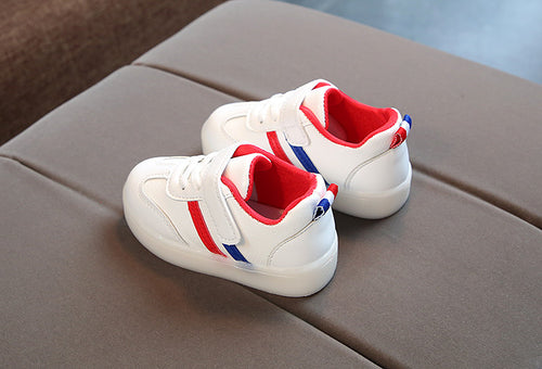 Ancient Energy Kimmy White LED Sneakers shoes with glowing soles and stylish design, perfect for casual wear and night outings.