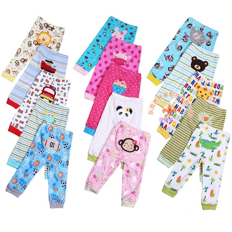 Set of five children's leggings with cartoon print designs by Ancient Energy, featuring colorful and playful patterns.