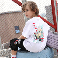 Children's printed T-shirt from Ancient Energy featuring colorful graphic design on soft cotton fabric.