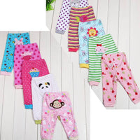 Children's leggings with cartoon print, set of five by Ancient Energy, featuring colorful, playful designs for kids.