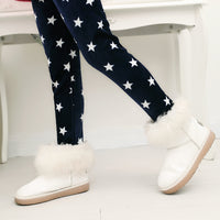 Girls' warm leggings by Ancient Energy, soft and cozy fleece-lined leggings perfect for cold weather and active wear.
