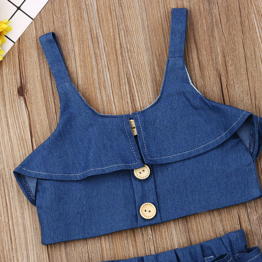Children's girls' suspender skirt by Ancient Energy, featuring a stylish and comfortable design suitable for young girls.