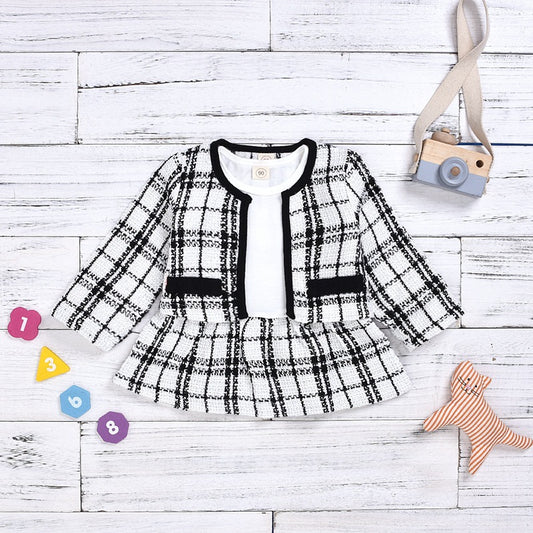 Ancient Energy children's long-sleeved two-piece dress and wind suit set, suitable for babies and small children.