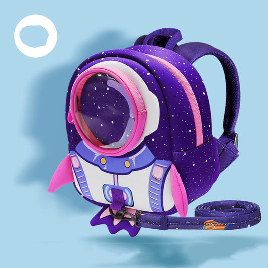 Colorful cartoon shoulder messenger backpack by Ancient Energy, ideal for kindergarten and school use with adjustable straps and playful design.
