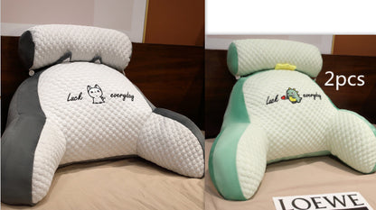 Sofa Fluffy Cushion Luncheon Pillow Triangle Reading Cushion Bedside Soft Large Backrest Lumbar Cushion Office Chair Cushion - MANDOTOS