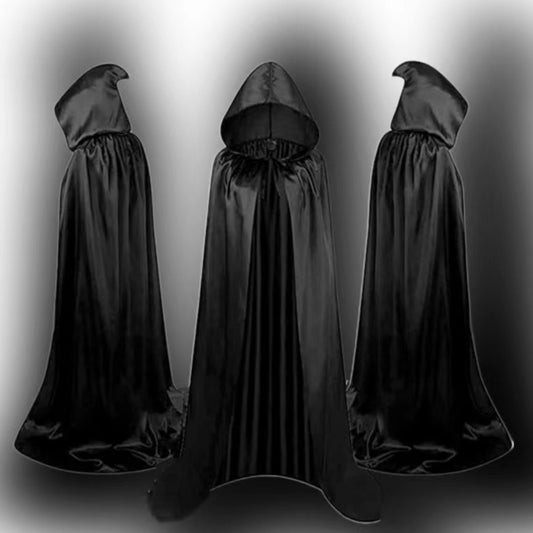Halloween Cloak Costumes Wizard Cloak For Children Hooded Capes Mantle Black Party Decoration - MANDOTOS