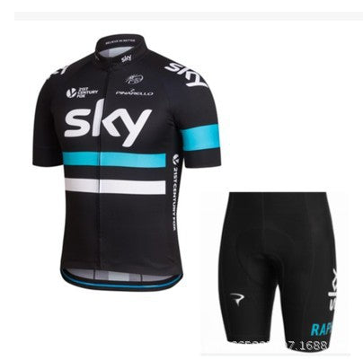 Ancient Energy short sleeve cycling suit with aerodynamic fit, featuring vibrant colors and breathable fabric for comfortable riding.