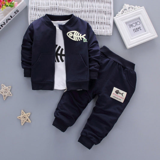 Children's three-piece clothing set by Ancient Energy, featuring colorful tops and pants, perfect for kids' casual wear.