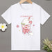 Children boy's casual soft T-shirt by Ancient Energy with a cute cat cartoon pattern, ideal for everyday wear.