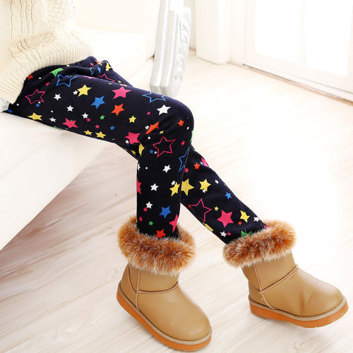 Girls' warm leggings from Ancient Energy, featuring soft, cozy fabric and a comfortable fit for cold weather.