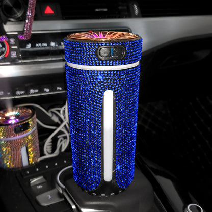 Luxury Diamond Car Humidifier LED Light Car Diffuser Auto Air Purifier Aromatherapy Diffuser Air Freshener Car Accessories For Woman - MANDOTOS