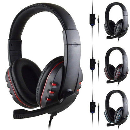 3.5mm Wired Gaming Headphones Game Headset Noise Cancelling Earphone with Microphone Volume Control for PS4 Play Station 4 PC - MANDOTOS