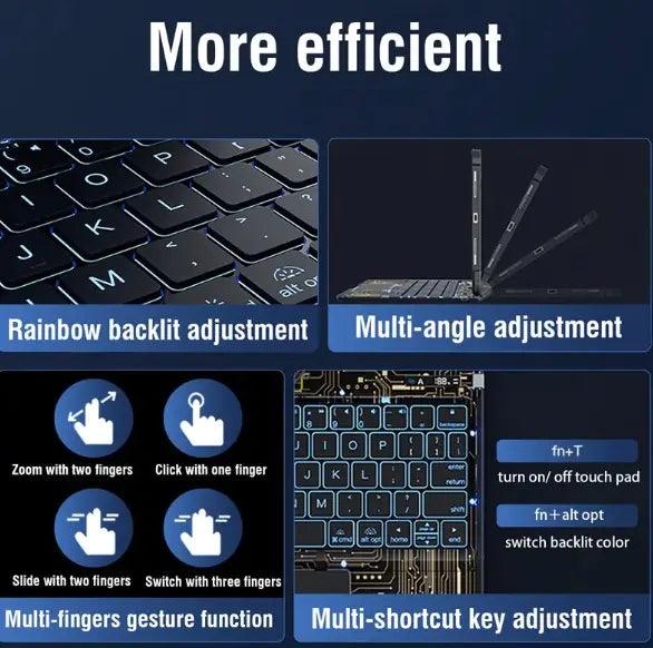 360° Swivel Keyboard Clear Case - MANDOTOS