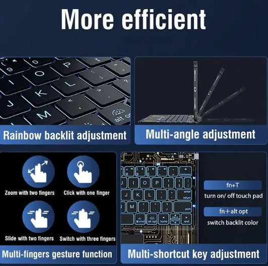 360° Swivel Keyboard Clear Case - MANDOTOS