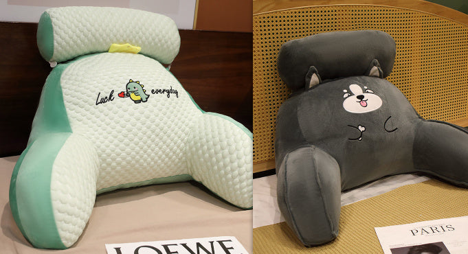 Sofa Fluffy Cushion Luncheon Pillow Triangle Reading Cushion Bedside Soft Large Backrest Lumbar Cushion Office Chair Cushion - MANDOTOS