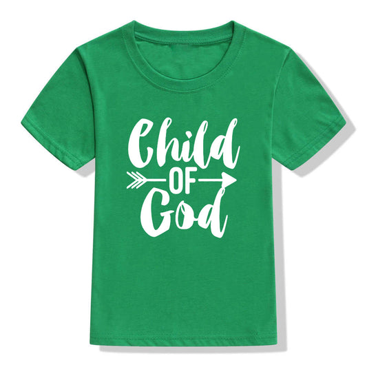 Kids' Christian short sleeve holiday faith shirt by Ancient Energy featuring colorful holiday-themed design for children