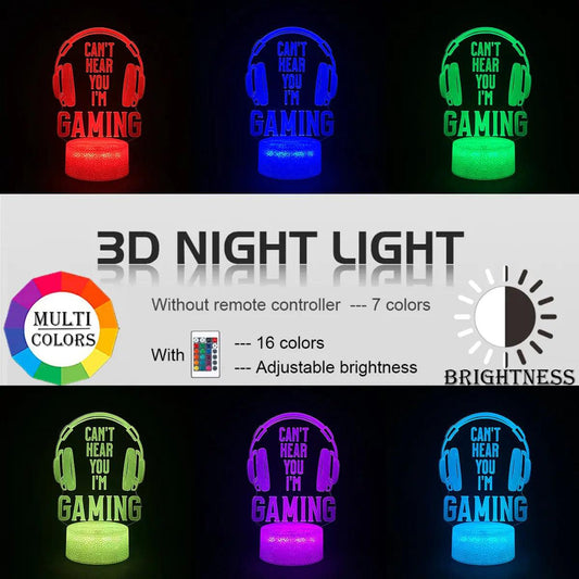 3D LED RGB Gamer Light - MANDOTOS