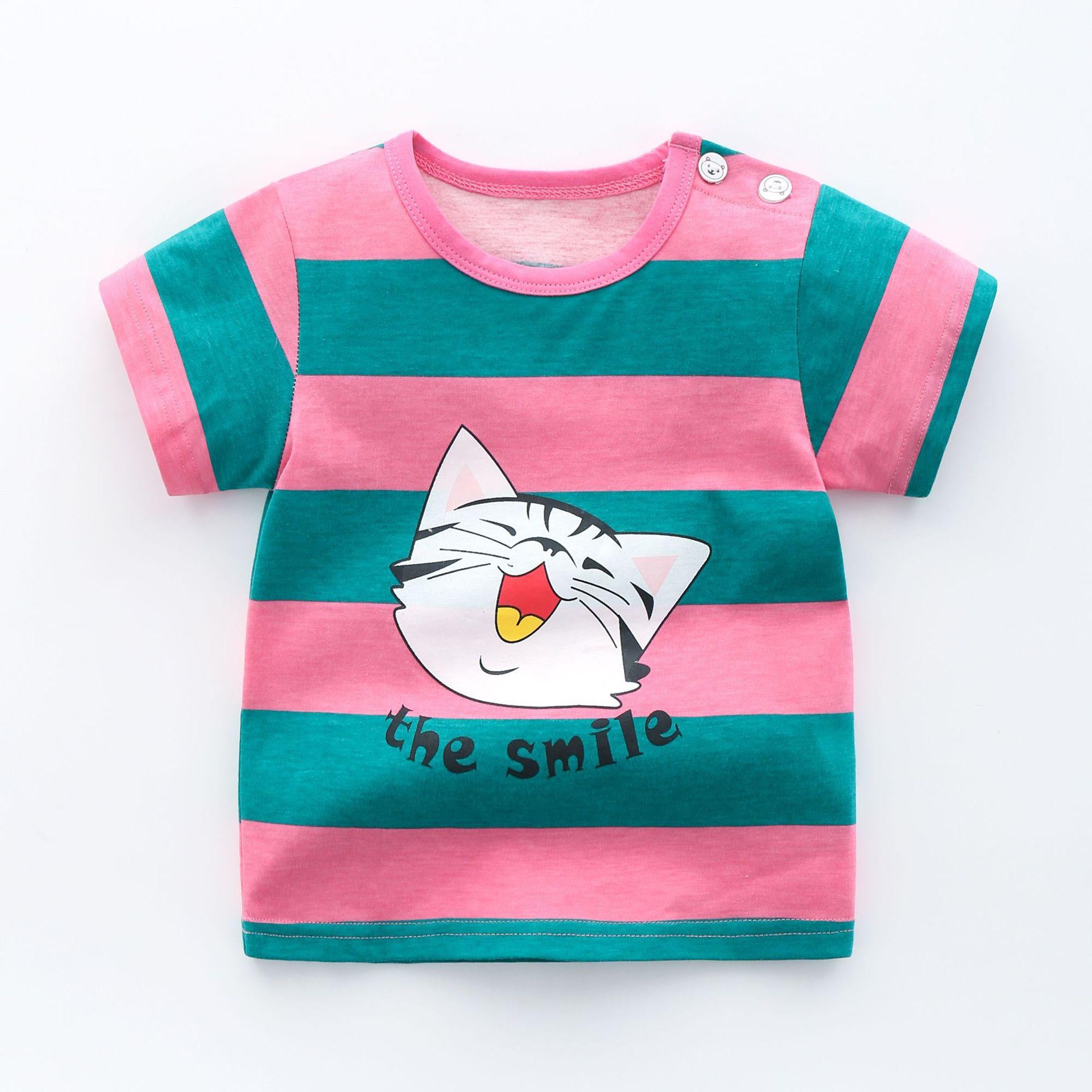 Children's cotton T-shirt by Ancient Energy, showing a colorful, soft fabric T-shirt with playful design for kids.