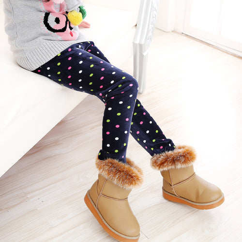 Girls' warm leggings by Ancient Energy featuring soft, cozy fabric and a comfortable fit for cold weather.