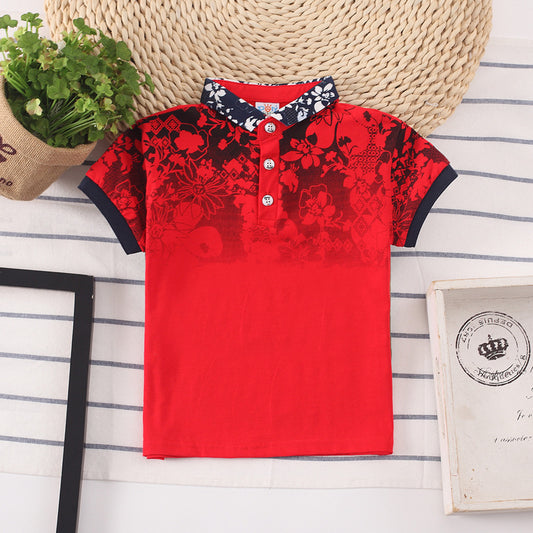 Kids boys shirt by Ancient Energy, casual children's top with short sleeves and colorful design, suitable for everyday wear.