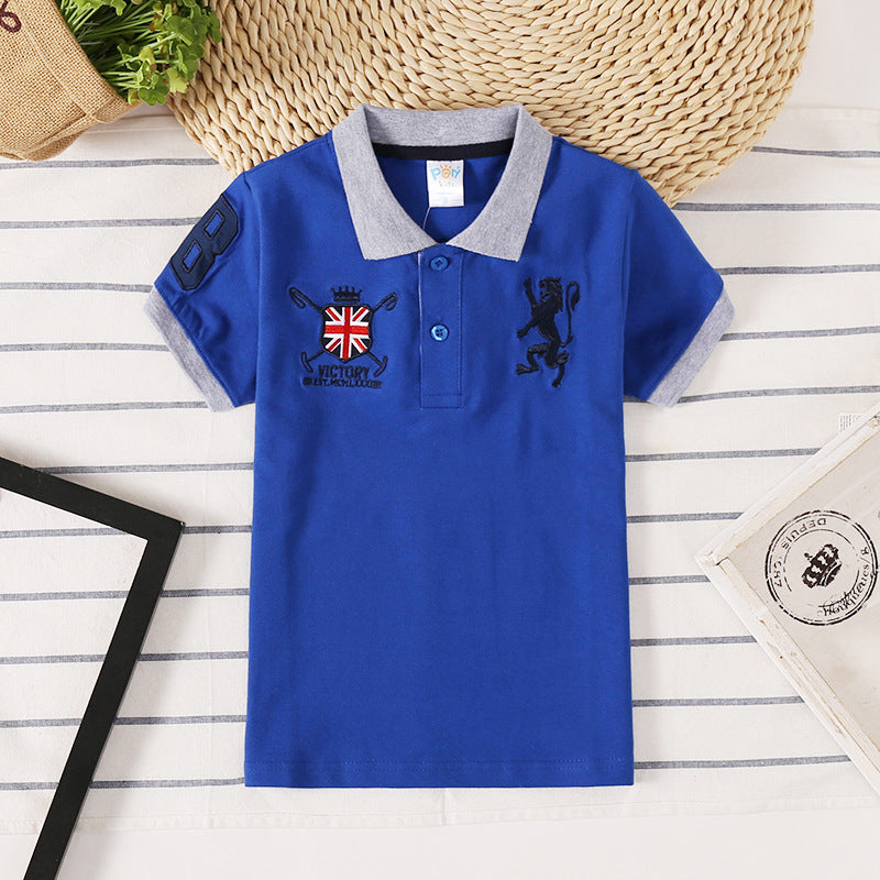 Ancient Energy boys' polo shirt for kids, featuring a classic collar and short sleeves in vibrant colors.