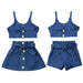 Children's girls' suspender skirt by Ancient Energy, featuring a stylish and comfortable design with adjustable straps and playful details.