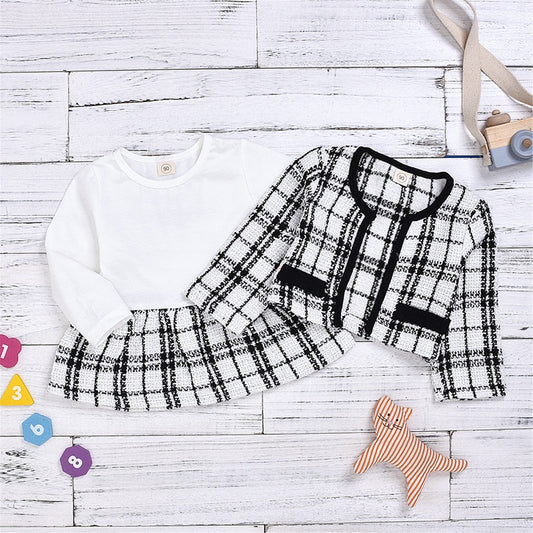 Children's baby long-sleeved two-piece dress set with incense wind suit by Ancient Energy, featuring soft fabric and delicate design.